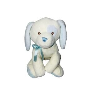 Toys R Us My First Puppy Plush Cream Blue 12 Inch Dog Stuffed Animal